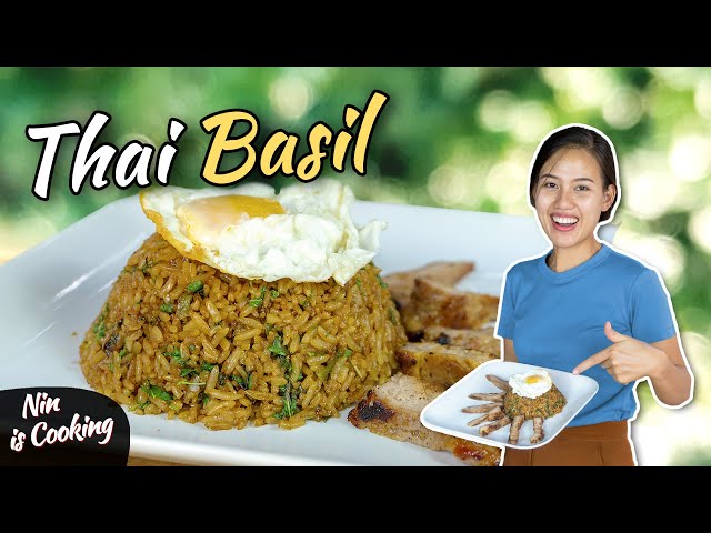 Thai Basil Fried Rice • Pad Kra Pao Moo Kai Dao • Nin is Cooking