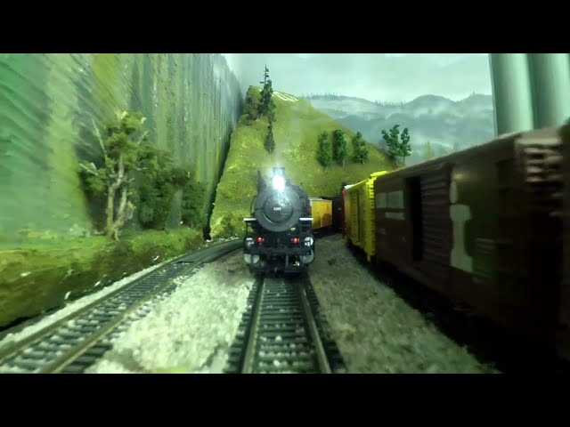 Chasing a Steam Locomotive around the BHRS HO Layout.