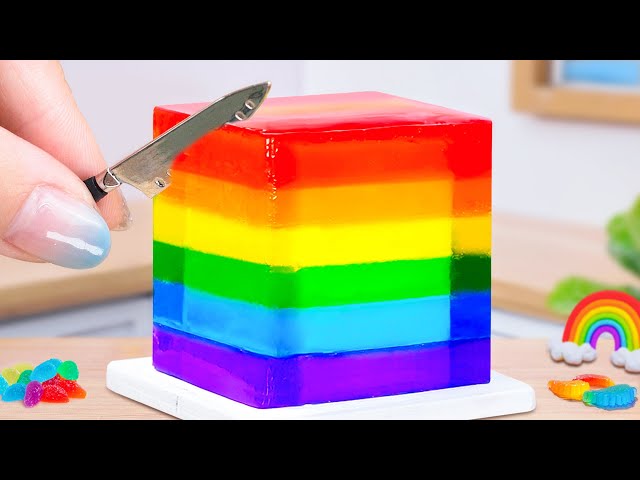 RAINBOW JELLY CHANGES COLOR 🌈 1000+ Ideas Decorating Miniature Cake Recipes With Chocolate  🍰