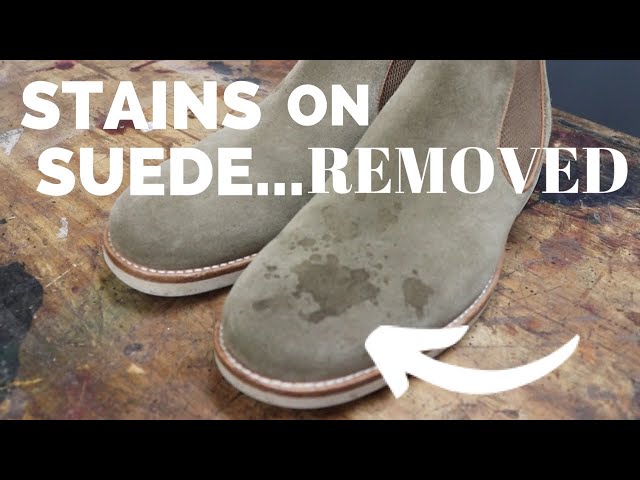 How to Clean Suede & Nubuck Using Suede Shampoo | Removing Wine Stain