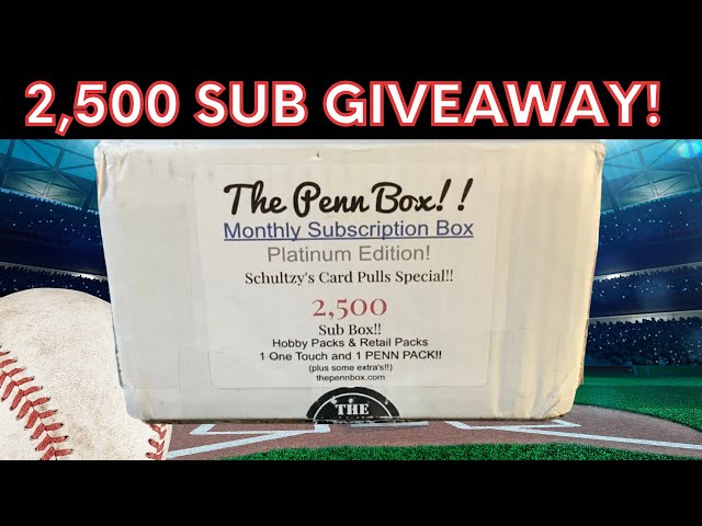 2500 SUBSCRIBER GIVEAWAY - The Penn Box Baseball Subscription Box!