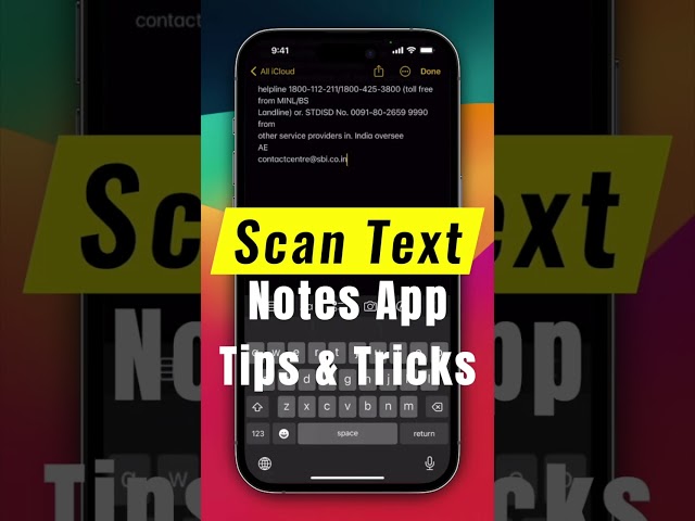 Scan Text 🔥 Notes App Tips and Tricks