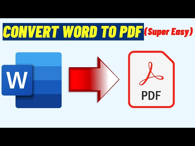 How to Convert a Microsoft Word Document to PDF Format ( 2 Easy Ways )