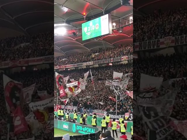 VfB Fans "Europapokal ohohoh, nach all der Scheiße, geht's auf die Reise, Stuttgart International"