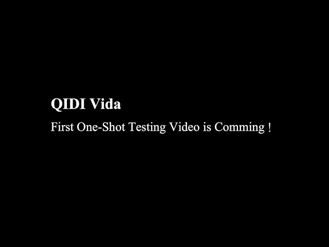 QIDI Vida - One-shot Testing Video is Now Available!