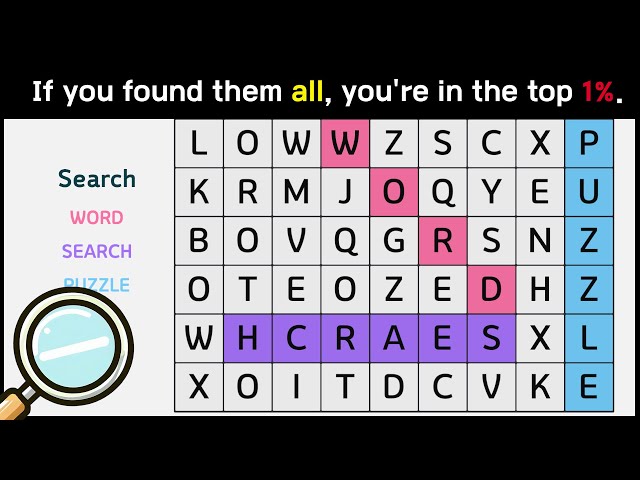 Word Search📚 ONLY GENIUS CAN FIND Find the Hidden Word | Scrambled Word Game | Guess the Word Game
