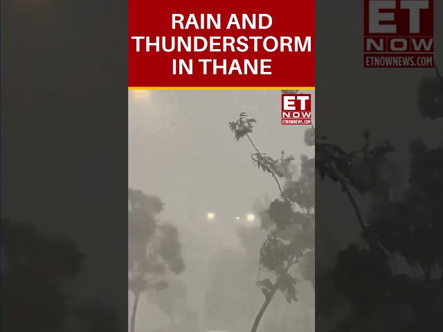 WATCH | Visuals Of Rain & Thunderstorm In Bhiwandi And Badlapur In Thane, Near Mumbai Today #shorts