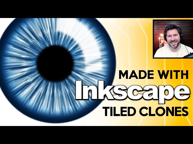 Inkscape Vector Portrait Series: How to Make Eyes with Tiled Clones (Pupil + Iris)