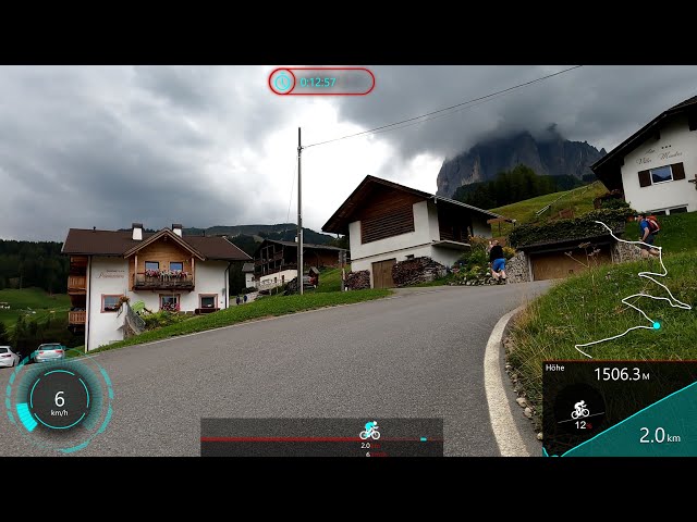 Uphill Indoor Cycling Workout Monte Pana Dolomites Garmin Ultra HD Video