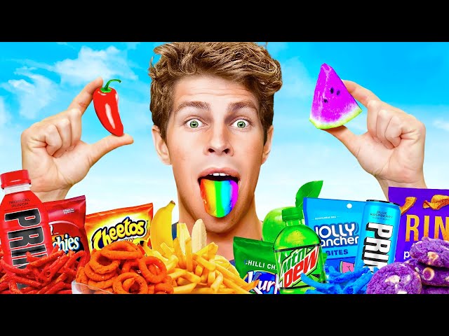 Eating Only ONE Color Food for 24 Hours!