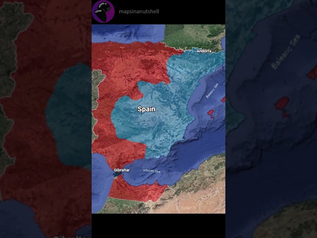 The Spanish Civil War Animated Map in 30 seconds