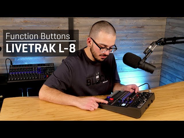 Zoom LiveTrak L-8: Using the Function Buttons