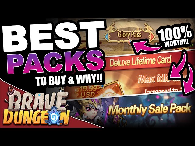 THE BEST PACKS TO BUY!! - Brave Dungeon: Roguelite IDLE RPG
