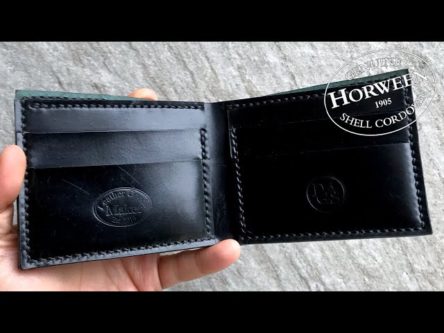 Making a Classic Bifold Wallet by Hand | Horween Black Shell Cordovan