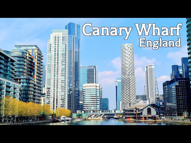 🇬🇧 Walking in LONDON - Canary Wharf, England UK - 4K Ultra HD 60fps