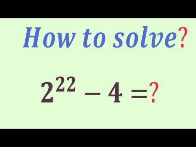 How to solve  this  nice math exponentials algebra problem | Olympiad Question