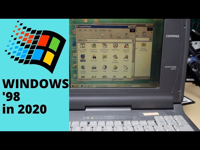 Compaq Contura 400C running Windows 98 in 2020