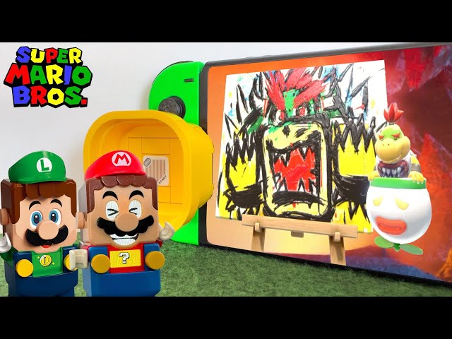 Lego Mario Bros enter the Nintendo Switch in Bowser's parkour to help Bowser Junior! Mario Story