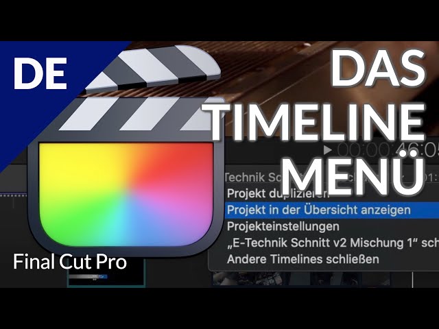 Using the Timeline menu in Final Cut Pro
