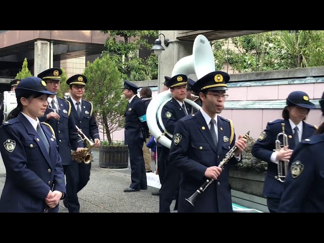 京都府警察音楽隊とカラーガード隊 2019