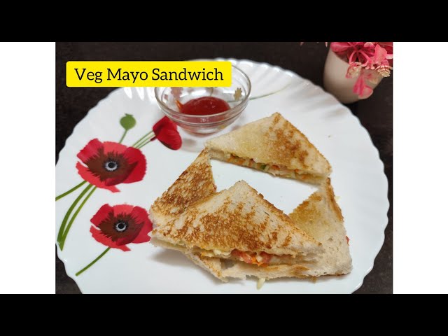 Veg Mayo Sandwich | mayonnaise sandwich recipe | Sandwich recipe