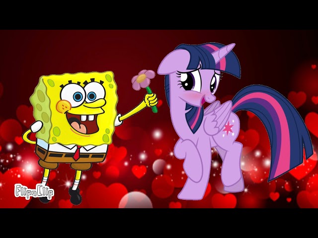 SpongeBob Give Flower To Twilight Sparkle