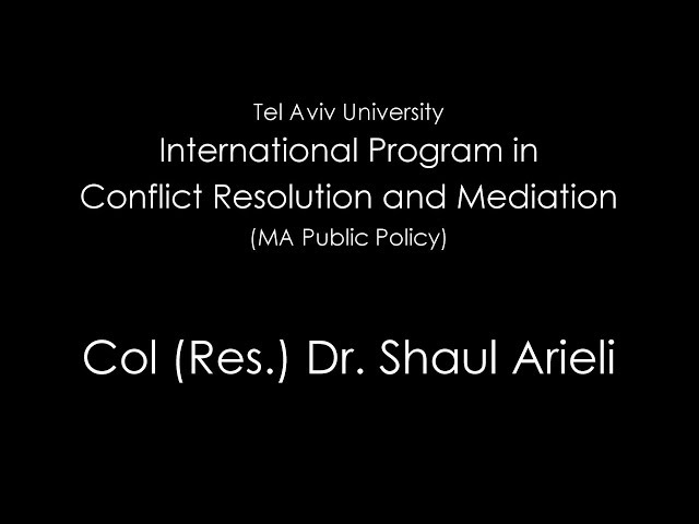 Israeli Shaul Arieli on the viability of the two state solution