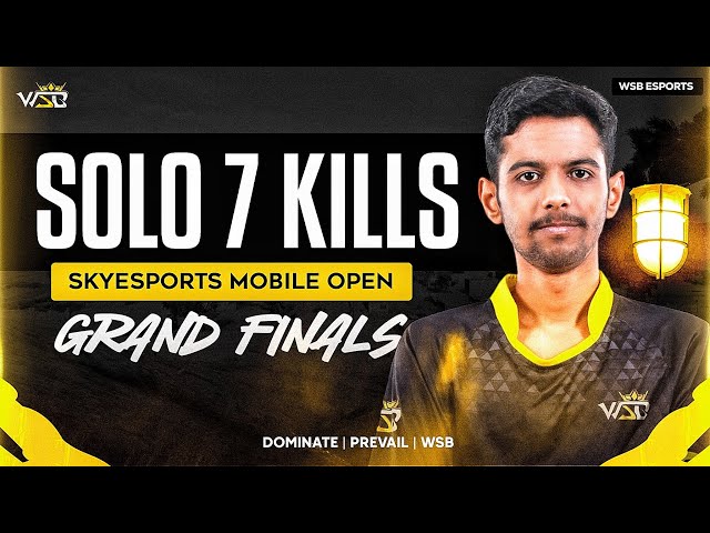 Solo 7 Kills in @skyesportsgaming Mobile Open | 3K 8Bit | Match Highlights | WSBarman💛📈