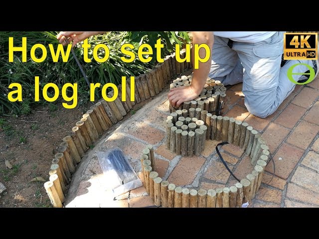 How to set up a garden edging Log Roll.