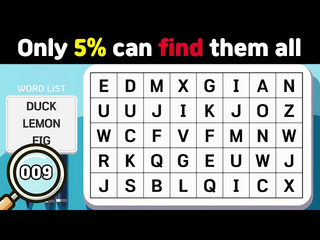 Only 5% can find them all | Find the Hidden Word | Word Search | Scrambled Word Game