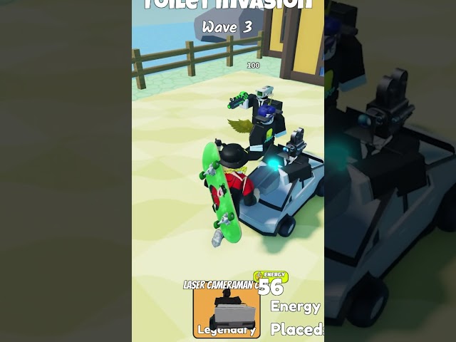 How good is the Lazer Camera Car in Toilet Invasion by KevX #shortsroblox