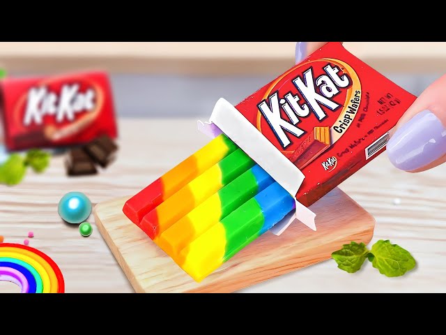 Amazing Miniature Rainbow Kitkat Cake Decorating❤️Rainbow Kitkat Cake 🌈Chocolate Cakes Recipes