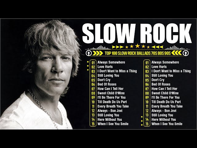 Scorpions, Aerosmith, Bon Jovi, White Lion, The Eagles - Best Slow Rock Ballads 70s 80s 90s