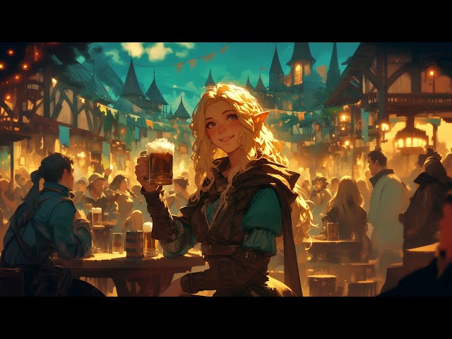 Relaxing Medieval Music - Fairytale Tavern Ambience, Gentle Celtic Music, Adventurers' Party