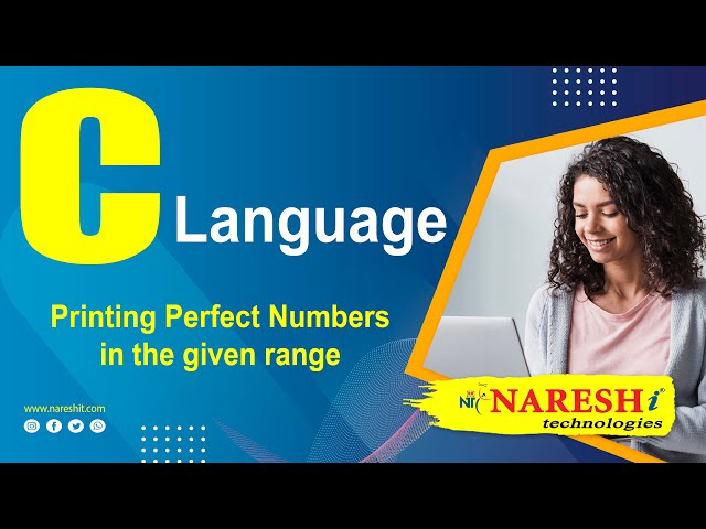 Printing Perfect Numbers in the given Range | C Language Tutorial
