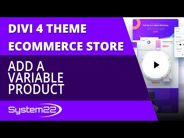 Divi 4 Ecommerce Store Add A Variable Product 👈