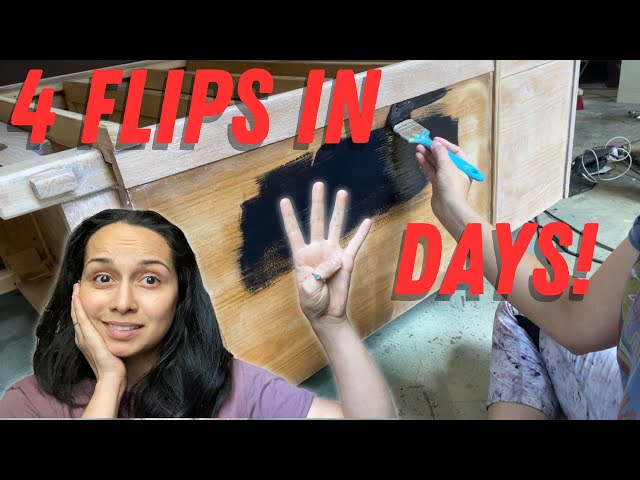 How to Flip Furniture FAST | Can I flip Four Pieces in just Four Days? | Furniture flip compilation