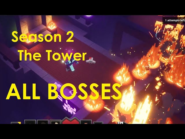 Season 2 - THE TOWER All Bosses - Minecraft Dungeons