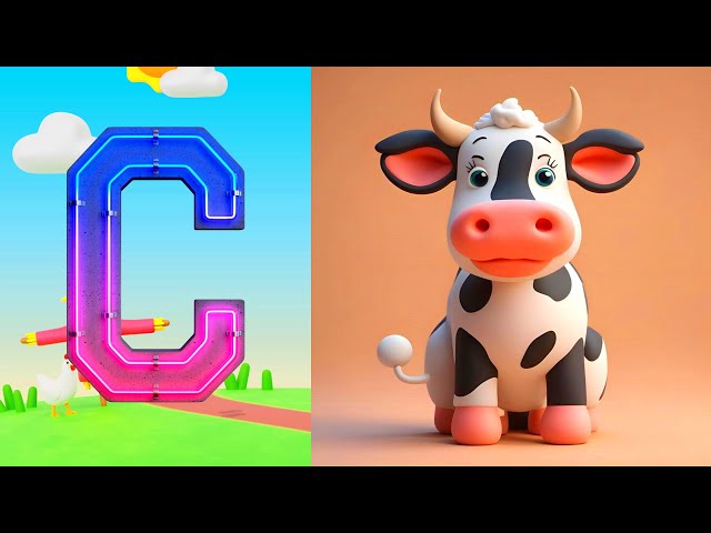 Preschool Toddler Learning Video | ABC Farm Alphabet | CoCo Songs for Baby Learning Video
