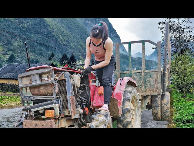 Mechanic Girl repairs and fix tractors, genius girl repairs tractor, Blacksmith Girl