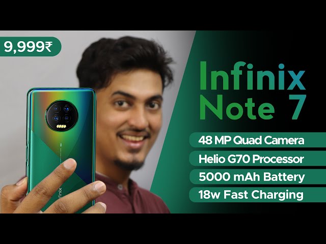 Infinix Note 7 - 48MP Quad Camera, Helio G70, 5000 mAh Battery and 18W Charging in 9,999₹ 🔥🔥🔥