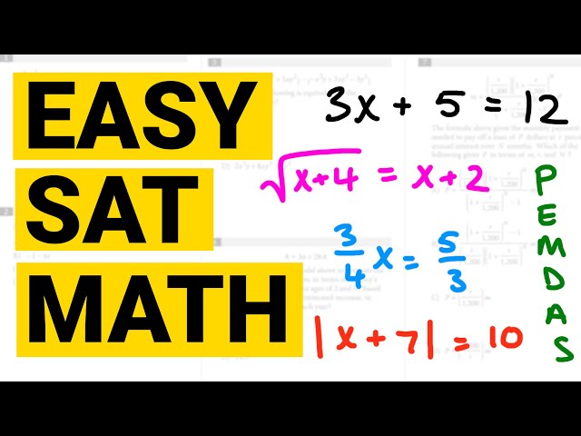 SAT Math - Basic Algebra in 12 Minutes