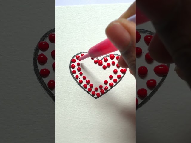 Heart drop art #satisfying #colourmixing #drop #shorts