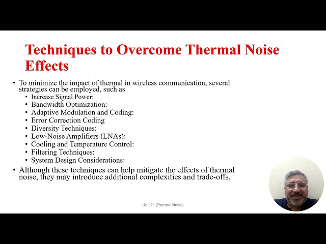 Wireless Communication System Unit 21: Thermal Noise