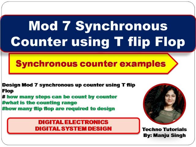 MOD 7 Synchronous Counter | Mod 7 counter using T flip flop | Divide By 7 Counter | counter