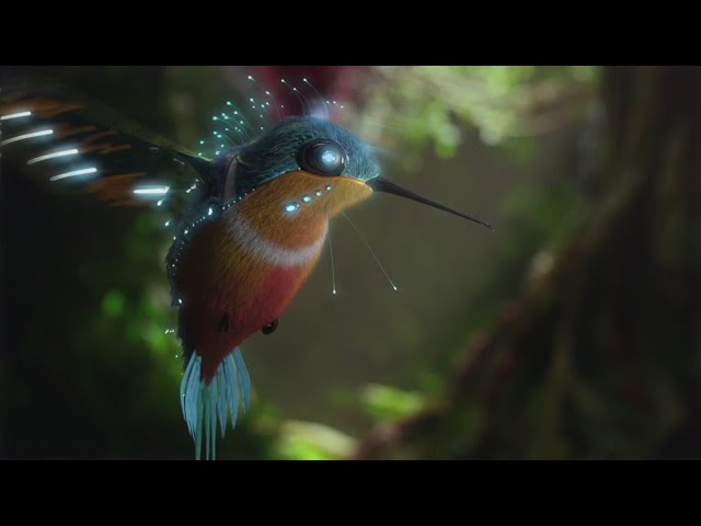 4K Ultra HD demo video colorful hummingbird Samsung