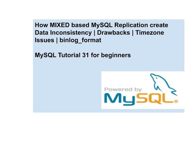 How MIXED based MySQL Replication create Data Inconsistency |Drawback | Timezone Issue| binlogFormat