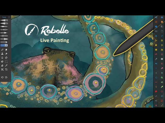 Rebelle 7 Live painting group - Octopus