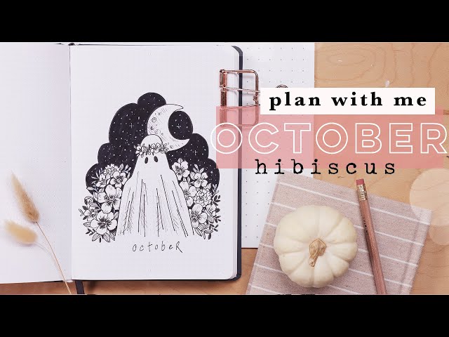 Plan With Me | OCTOBER 2022 Bullet Journal HIBISCUS
