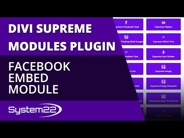 Divi Theme Supreme Modules Facebook Embed Module
